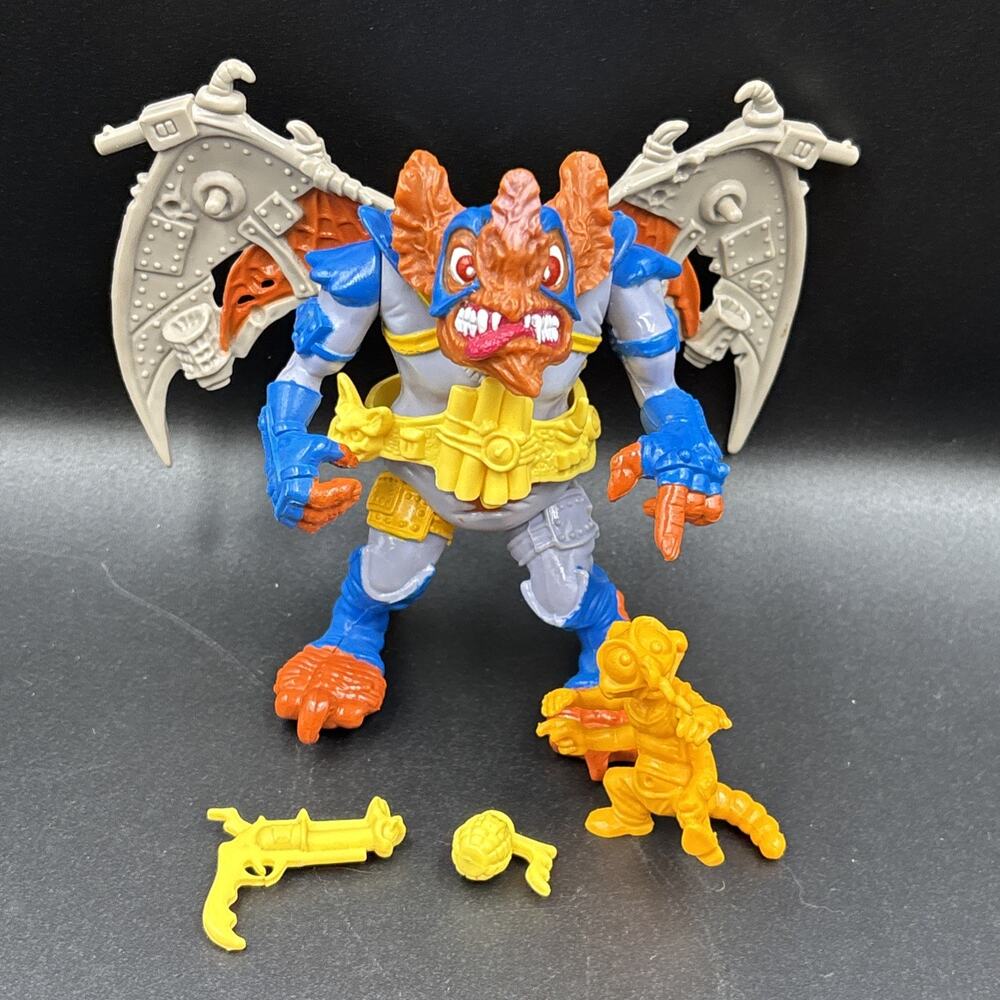 Vintage TMNT Wingnut and Screwloose Action Figure 100% Complete Playmates 1990